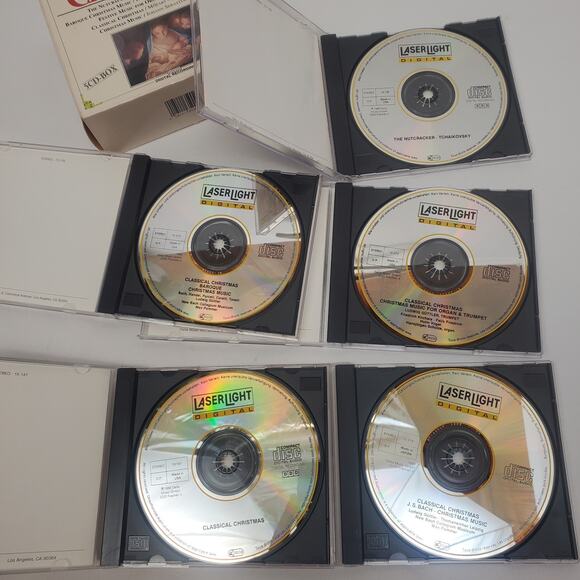 Classical Christmas Songs Delta Five 5 CD Disc Set Laserlight Bach Mozart Handel - Picture 2 of 9